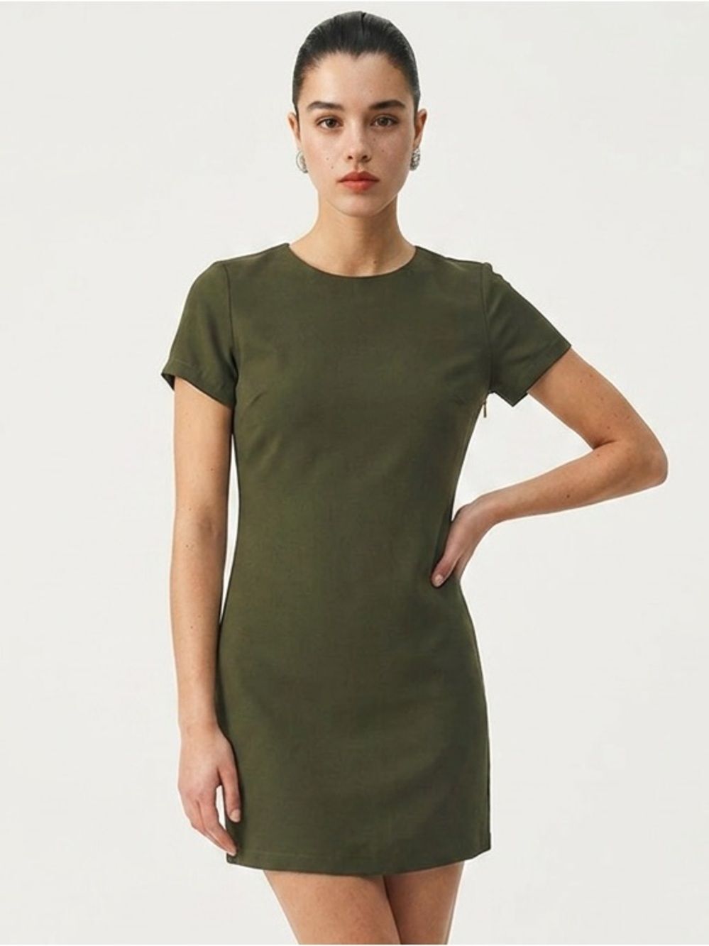 LULU’S | Green Short Sleeve Shift Dress Size Small